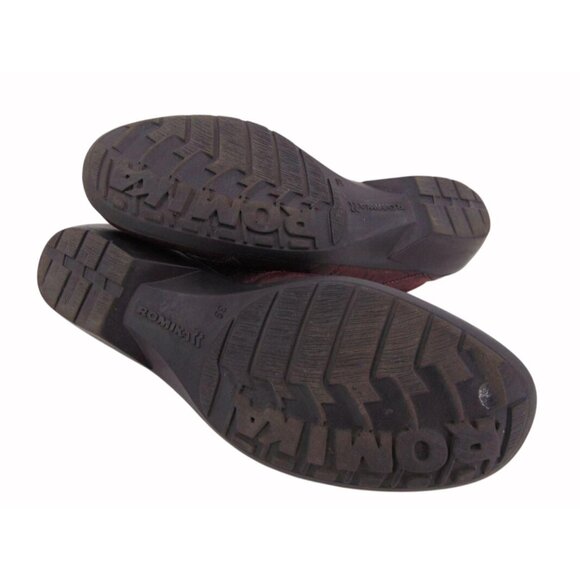 Romika Dark Red Two Hook Shoes US 8 EUR 39 Round Toe Elastic Loop Leather - Picture 10 of 16